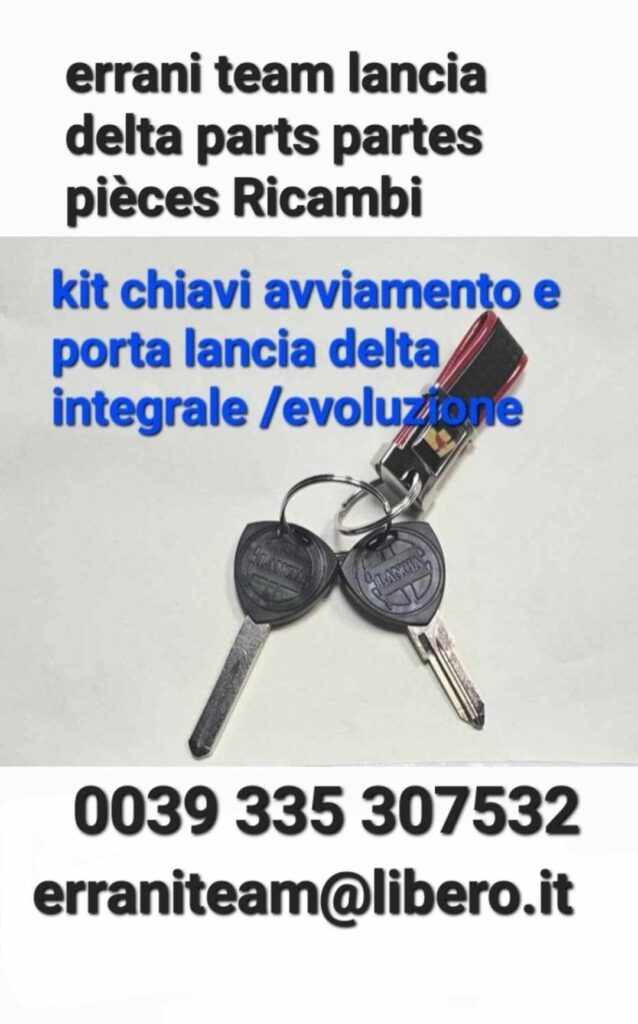 Kit chiavi ( avviamento e porte cassettino) lancia delta integrale evoluzione